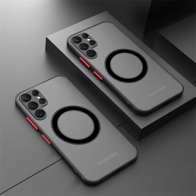 Suitable for Samsung S25ultra Mobile Phone Case Magnetic Scrub S24plus Skin Feeling 21 Anti Fall S23u Full Coverage S20FE