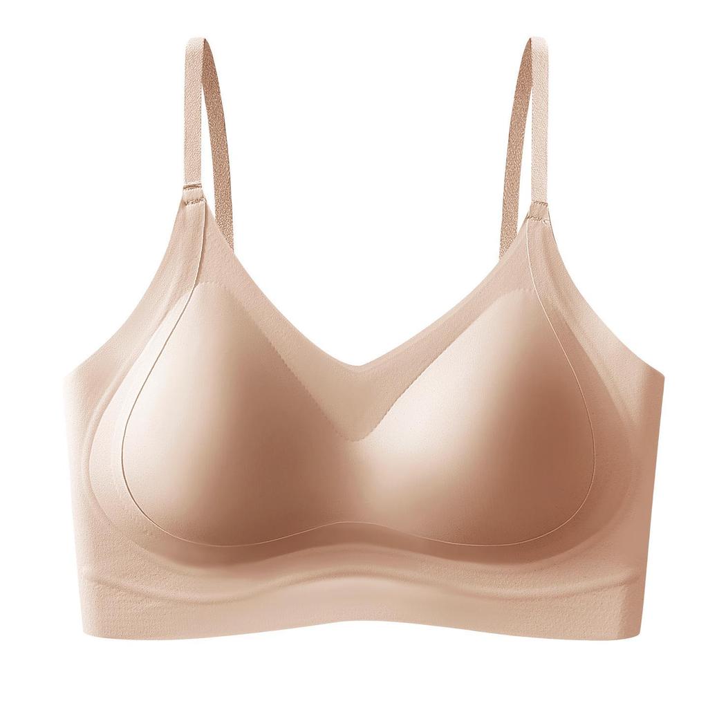 Summer Ice Silk Seamless Wireless Bra: Enhancing Small Chests with a Beautiful Gathered Design