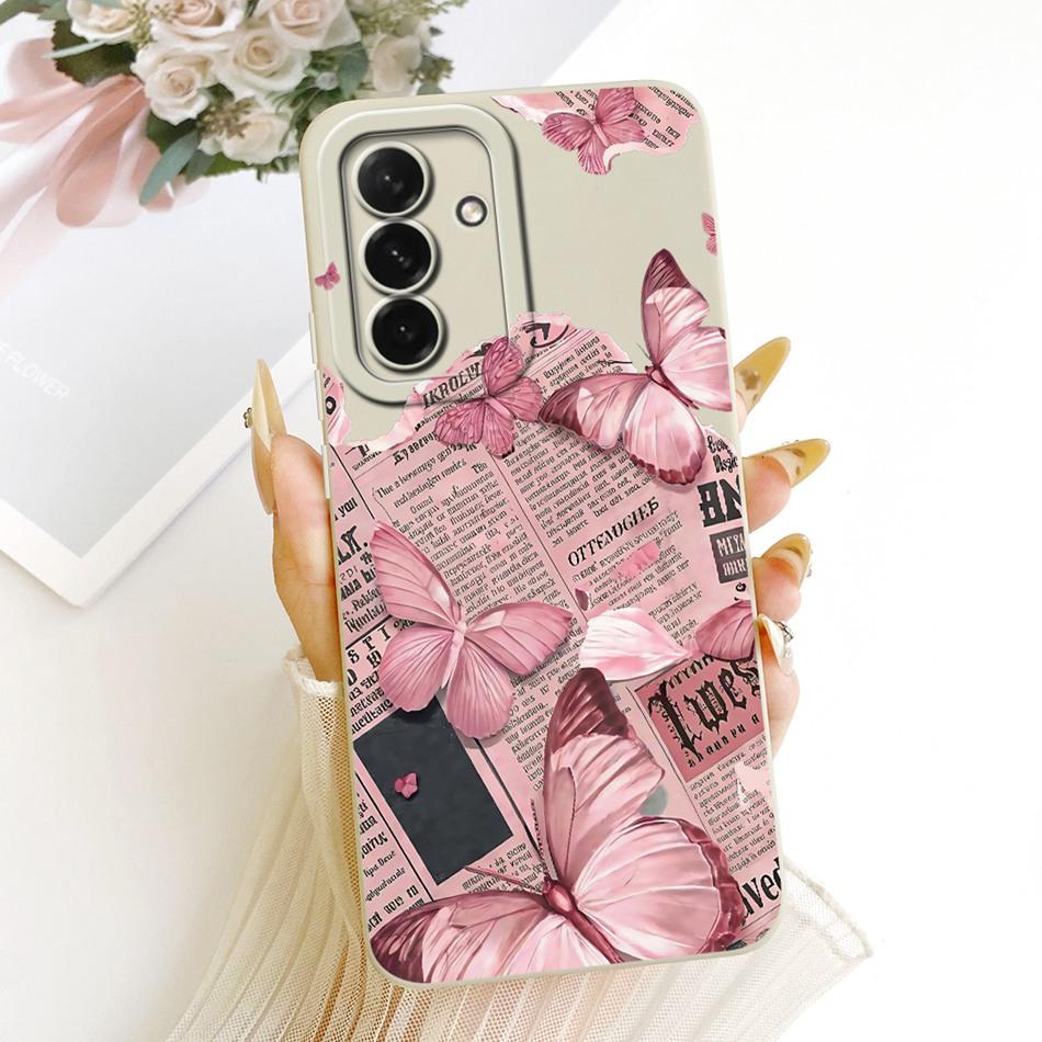 For Samsung Galaxy A56 A36 Cute Cat Flower Cartoon Phone Case For Samsung A36 A56 5G Shockproof Soft Silicone Covers Bumpers