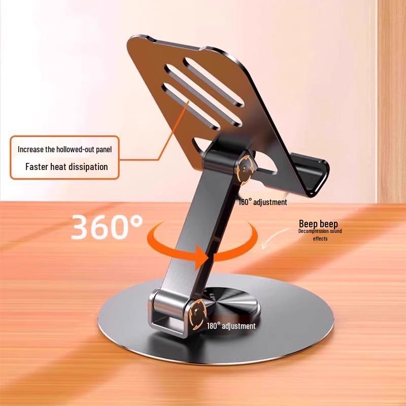 2026 Rotatable Metal Folding Phone & Tablet Holder for Desktop