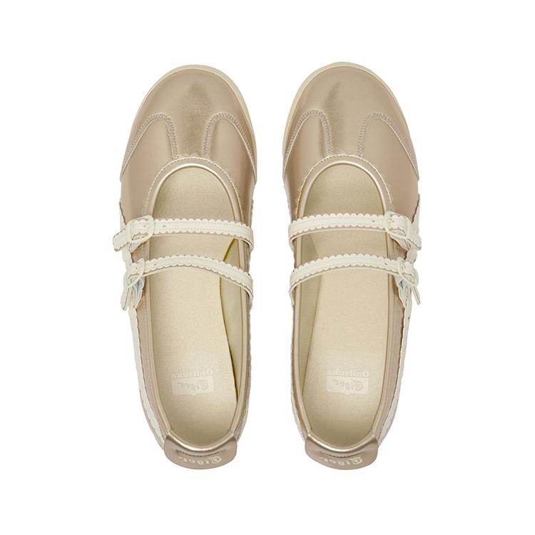 ONITSUKA TIGER MEXICO 66 Flat Mary Jane Shoes Women's Gold 1182A708-250