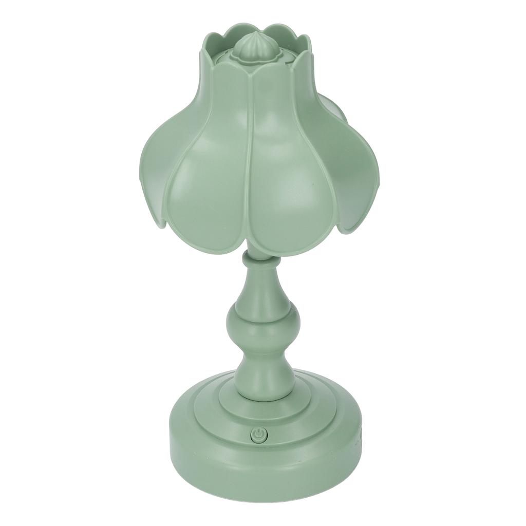 Flower Night Lamp Bedroom   Retro Table Bedside LED Eye Protective Light Rechargeable for Studying