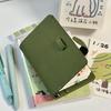 M5 5Holes Olive Green With 40Sheets PU Clip-on Notebook Faux Leather Loose Leaf Notebook Journal Kawaii