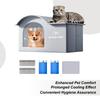 Pet Cooling House Aluminum Foil Insulated Cat Cooling House Tear Resistant Shade Tent Cave Spacious Shelter For Apartment Patio