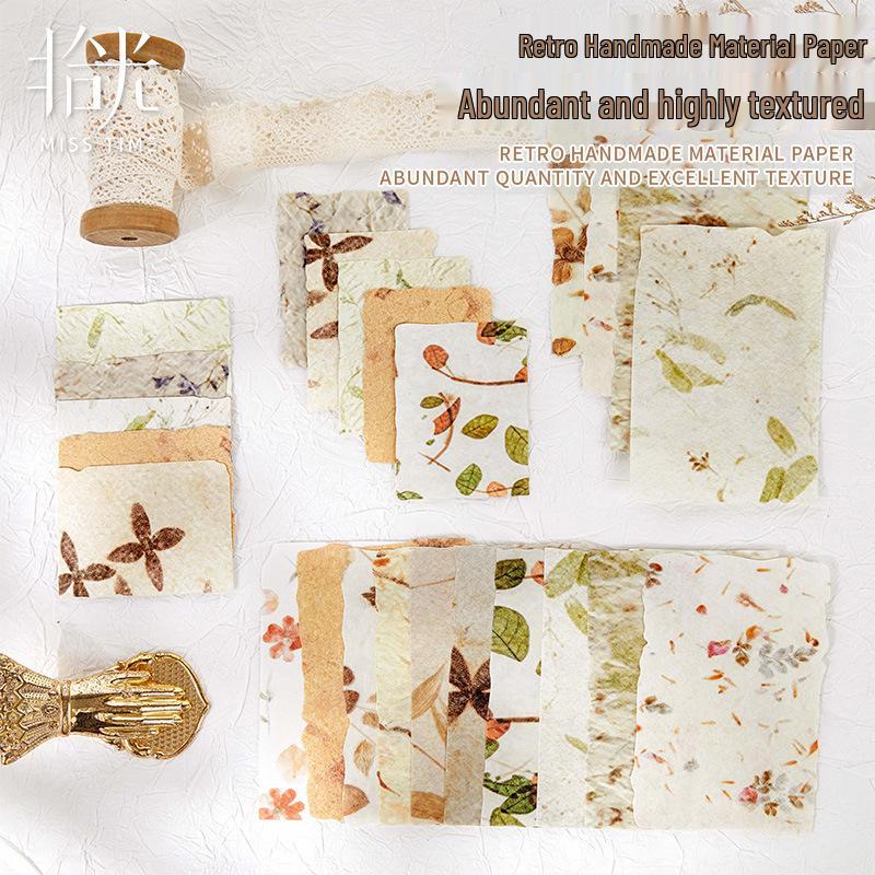 Ancient-Style Floral Embossed Paper Journal for Decorative Hand Account