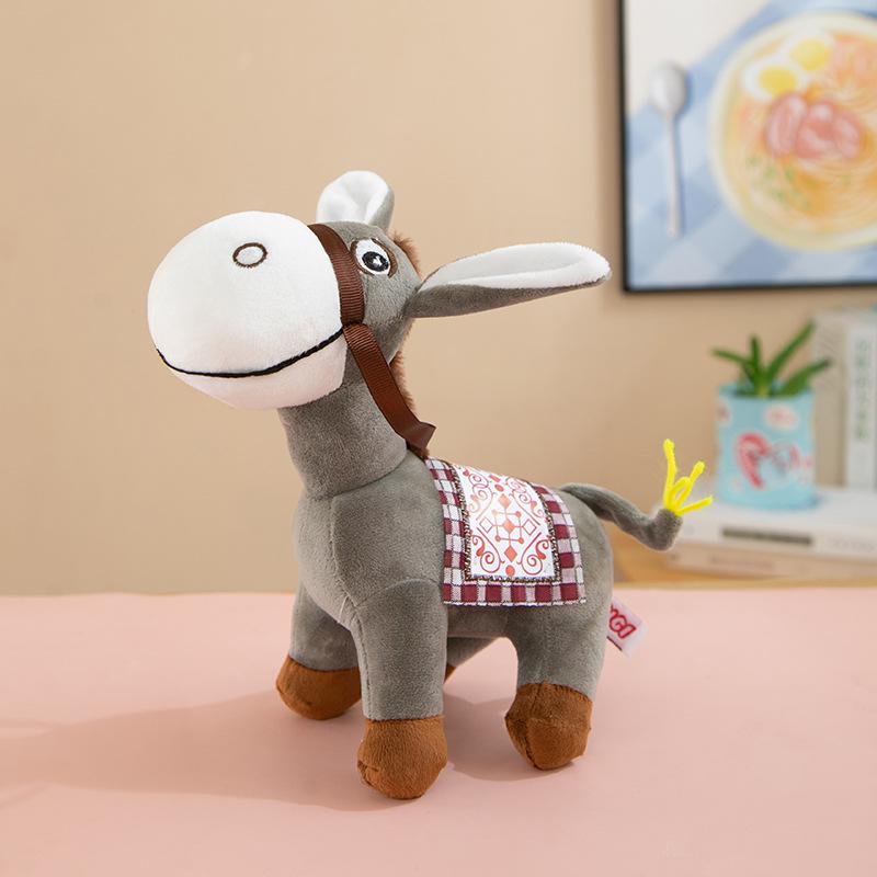 25cm Creative Donkey Animal Plush Doll Cute Donkey Plush Toy Stuffed Lovely Educational Toys Companion Kids Girl Birthday Gifts