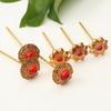 Hollow Out Thai Hair Stick Flower Gold Hair Fork Vintage Dai Style Hairpin  Hair Styling Accessory
