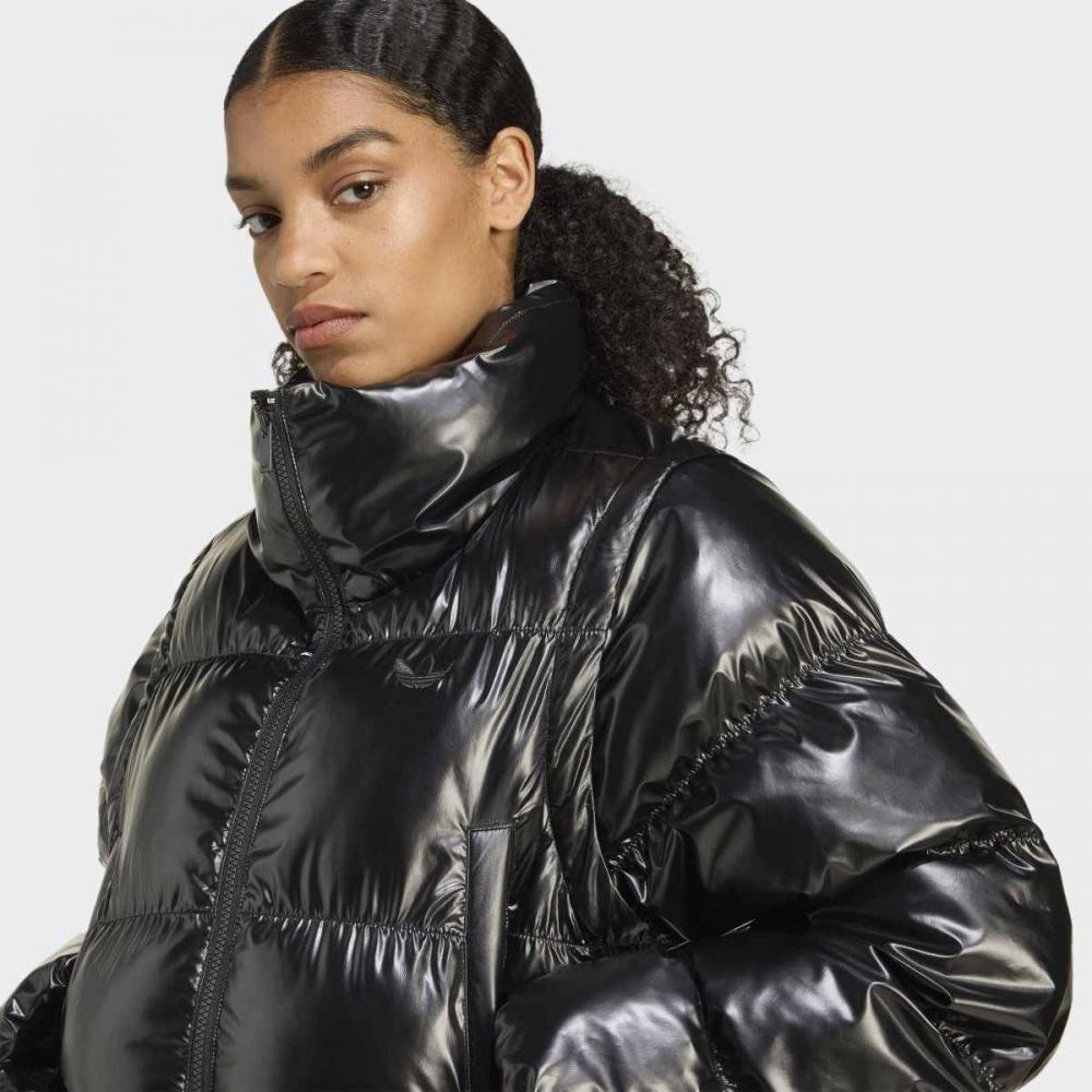 adidas Essential Glossy 2 In 1 Crop Puffer Black Jx2988