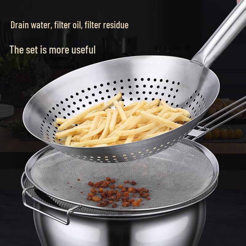 Professioneller Frittierschöpfer aus 304 Edelstahl - 30cm