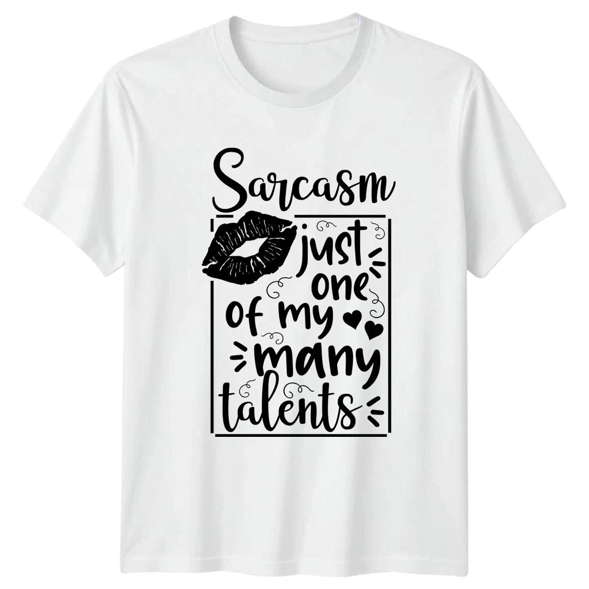 Sarcasm Just One Of My Many Womens T-Shirt Funny Lips Humor Birthday M