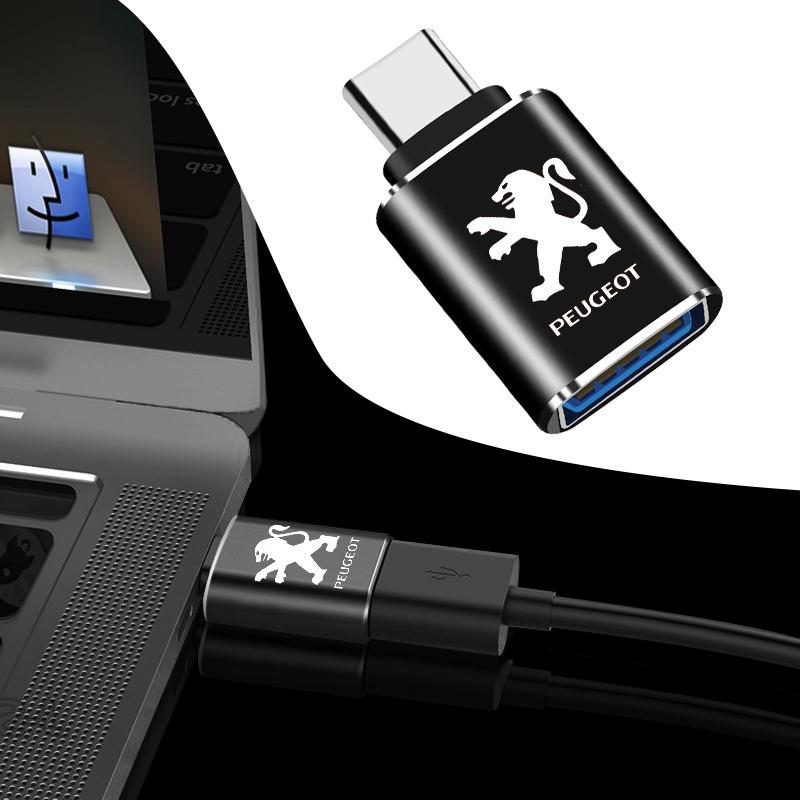 1 szt. Kabel USB typu C do samochodu Adapter do ładowania Akcesoria samochodowe Dla Peugeot 308 408 508 RCZ 208 3008 2008 206 207 108 406 407 408 206 208 306 307