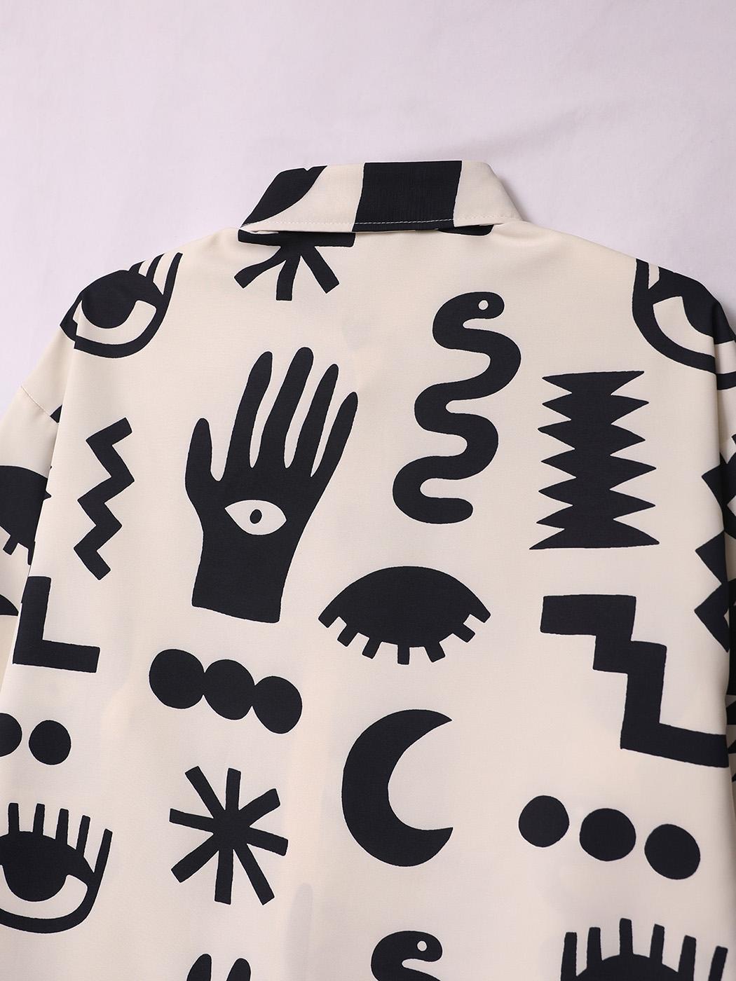 Рубашка с коротким рукавом в стиле ретро в стиле хип-хоп — фото 7