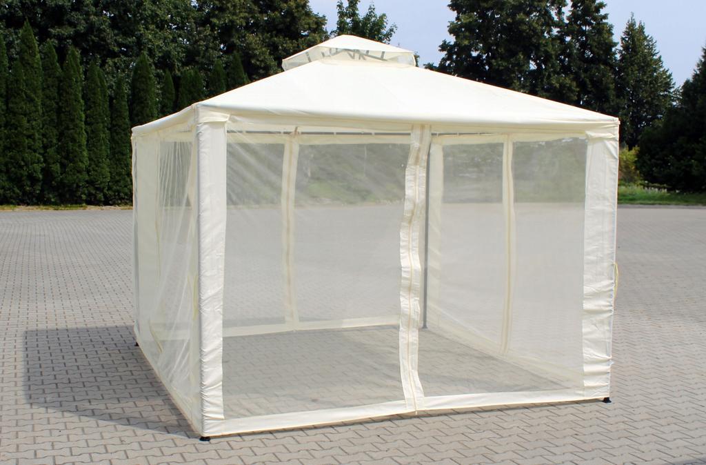Pavilion Garden Tent Gazebo With Mosquito Net Beige