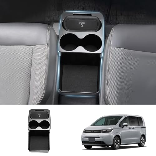 Coleya 3-in-1 Console Box for Honda Freed GT Series (3rd Generation GT1/2/3/4/5/6/7/8 Models 2024.6-Present) - Includes Drink Holder, Trash Can, and C