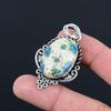 Oval K2 Jasper Gemstone Bezel Wife Boho Handmade Artisan Pendant Sterling Silver
