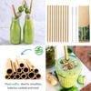 10Pcs Natural Bamboo Straw 20cm Reusable Drinking Straws with Cleaning Brush Eco-friendly Bamboo Cocktail Straws Bar Accessory