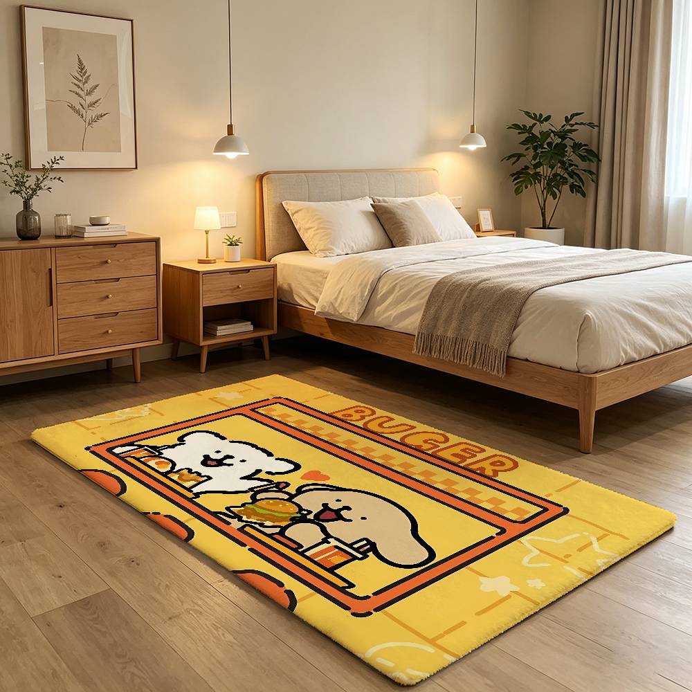 Cartoon M-Maltese Carpet Bathroom Anti-slip Mat Door Mat Home Decoration Mat Entrance Door Mat Scratch-resistant Door Mat