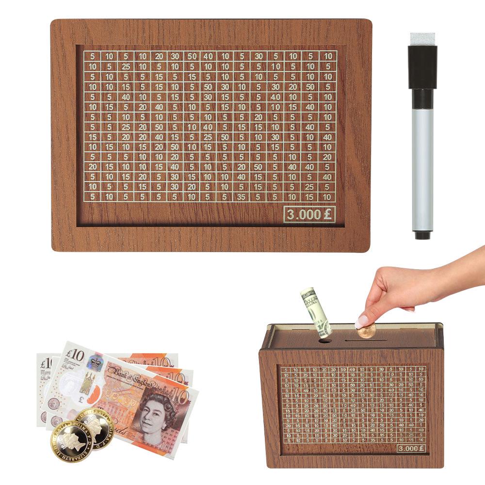 Wooden Counter Piggy Bank: Cross-Border Spot Money Box
