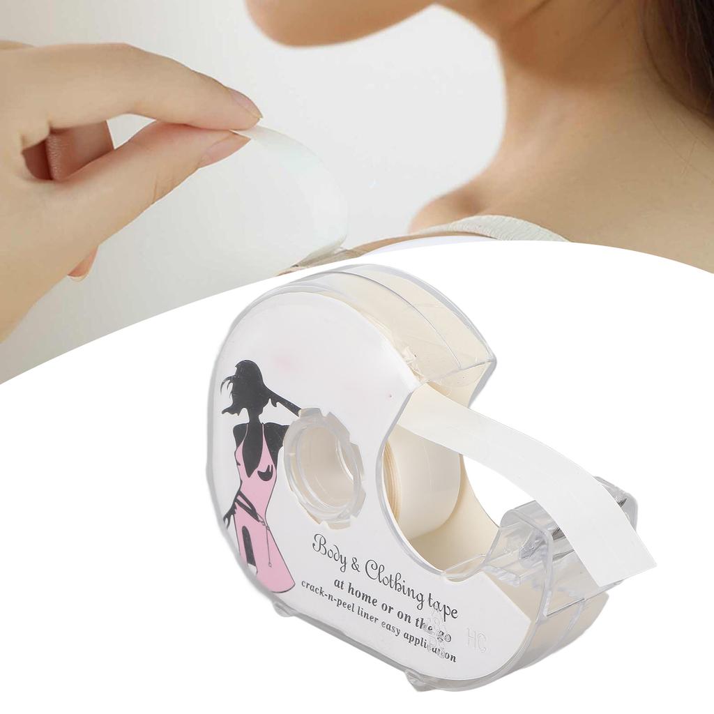 2 Stück Klebeband für Kleider Doppelseitig Transparent Stofffixierung Klebeband für Ausschnitt Strickjacke Kleid Manschetten Schal BH