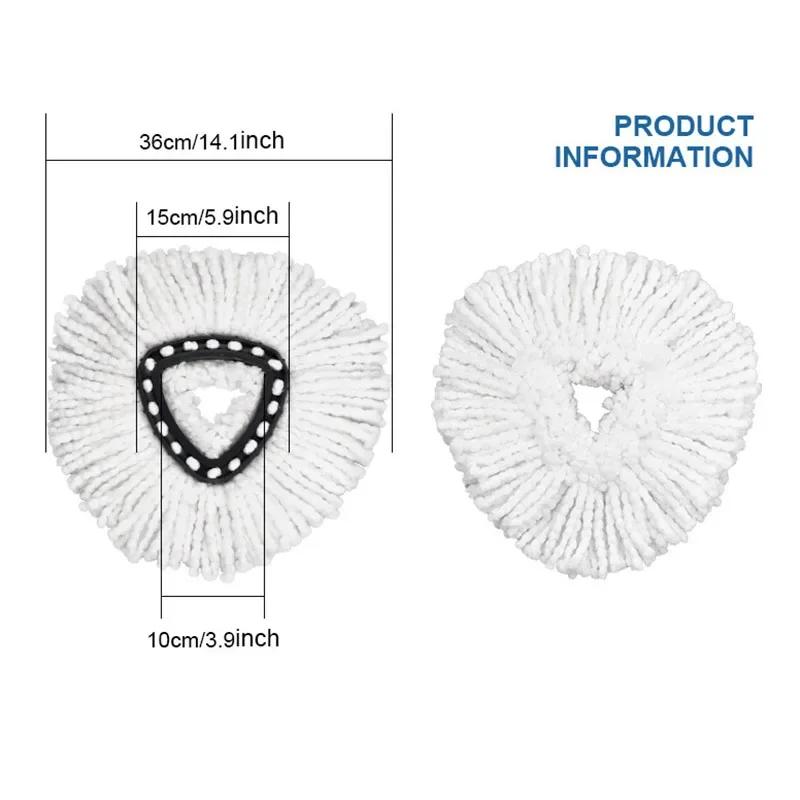 Thickened and Super Absorbent Triangular Plate Mop Head Replacement, Ultra-Thin Fiber