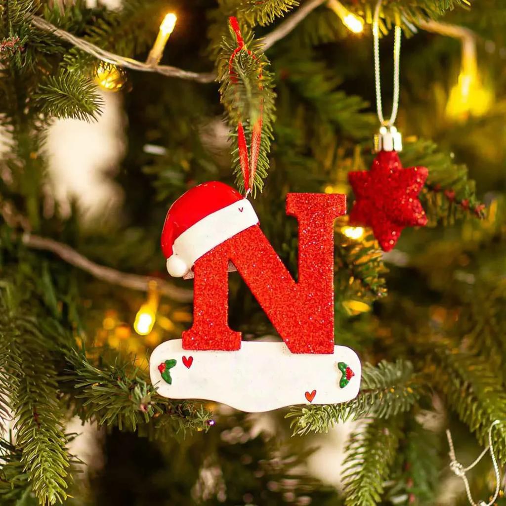DIY Christmas Tree Decoration, Letter Pendant, 26 Letters, Home Holiday, Xmas Ornament, New Year, Nativity Decoration