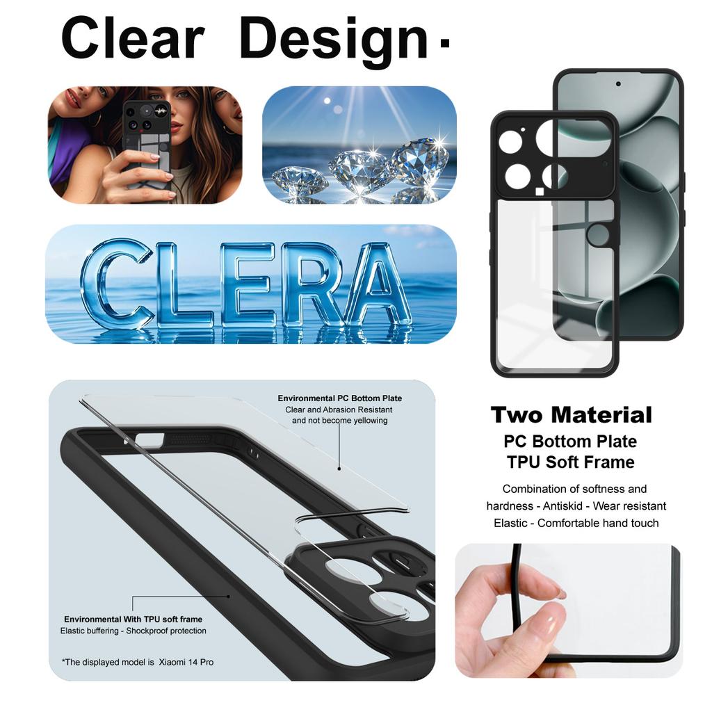 IMAK UX-9A Series For Nothing Phone (3) 5G Case Clear TPU PC Phone Cover Reinforced Corners