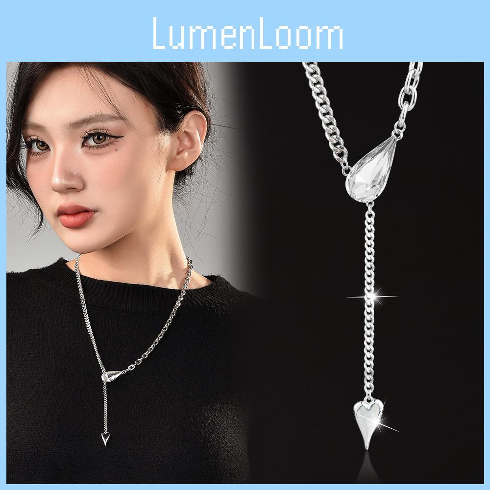 Trendy Drop Water Crystal Layered Necklace For Women Perfect For Casual Or Wear Formal