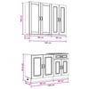 Kitchen Unit KALMAR 4 Pcs Concrete Grey Engineered Wood