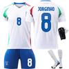 2425 European Cup Italy Football Jersey No. 14 No. 18 No. 3 Adult Youth Kids Cross-Border Export