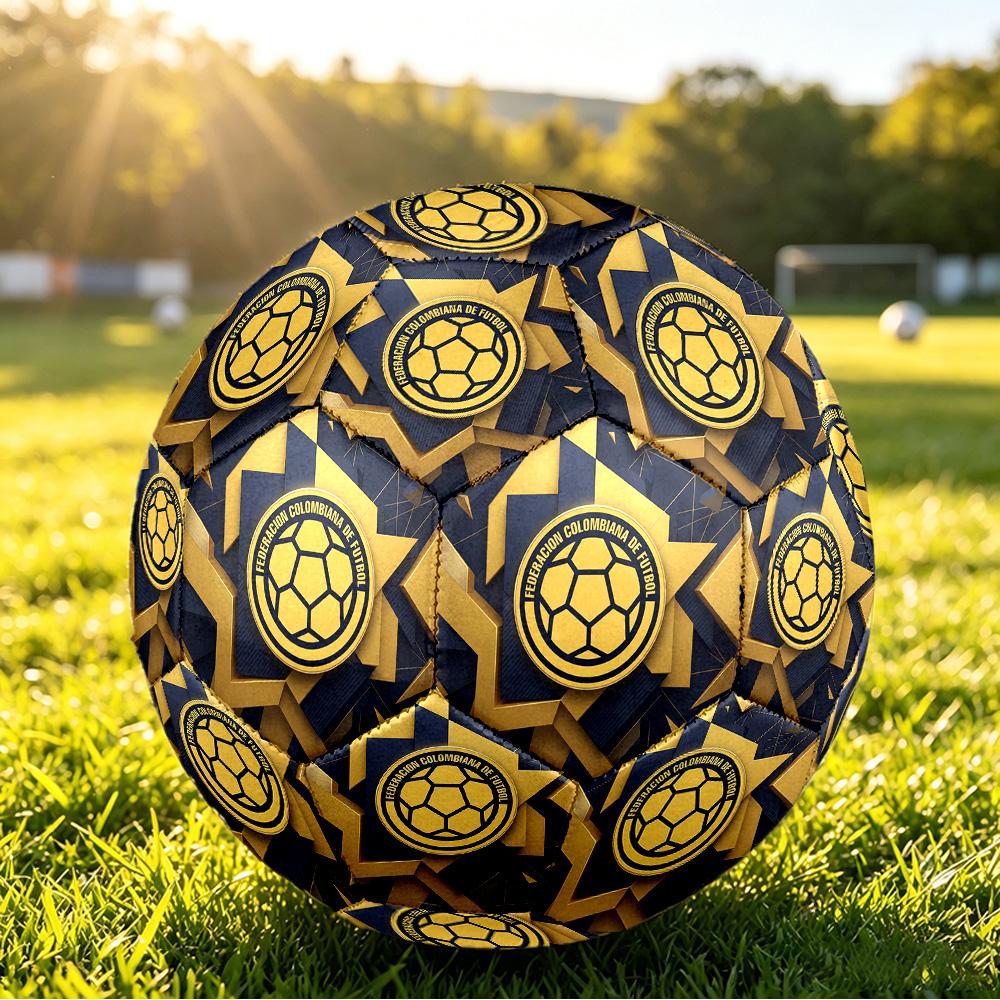 Colombia Football Printed Size 5 Soccer Ball Wear Resistant Standard Adult Training Football Fan Gift for Indoor Outdoor Match Sports