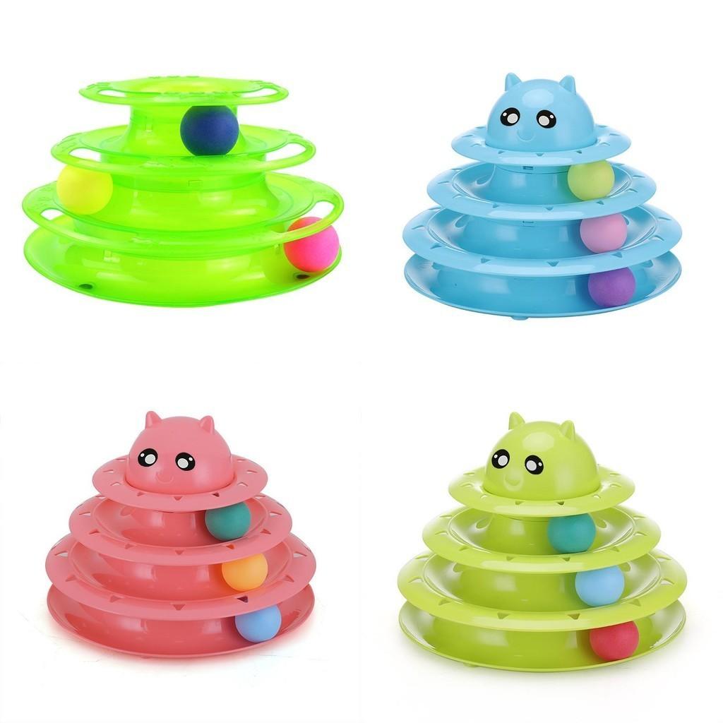 Katzen-Spielzeug-Set Vierstöckiges Katzen-Karussell Mit Interaktiven Und Pädagogischen Funktionen Leichtes Plastik Mehrere Farben Erhältlich