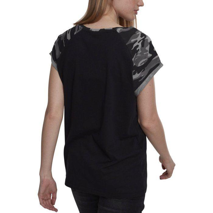 T-Shirt Contrast Raglan - URBAN CLASSICS - Homme - Manches courtes - 100% coton - Noir