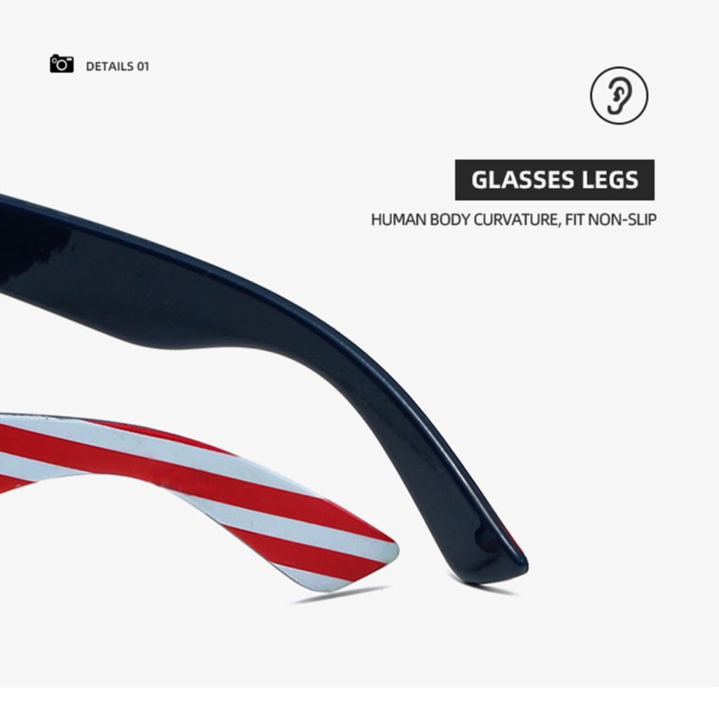Classic Meters Nail American Flag Sunglasses Independence Day Sunglasses Party Decorative Glasses