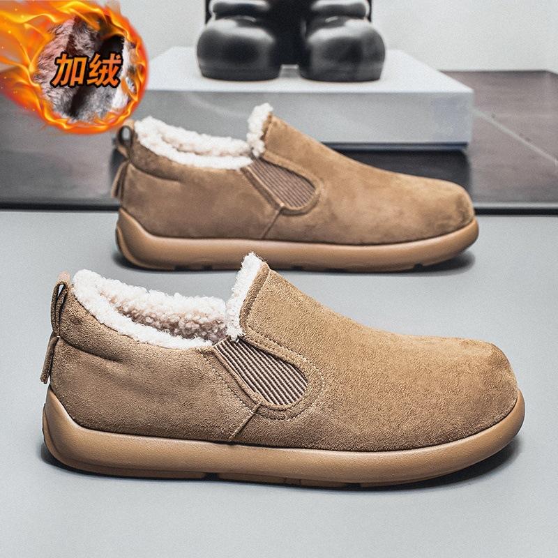 Shoes winter new outdoor light and comfortable foot-fitting lazy shoes fleece thickened soft-soled casual shoes