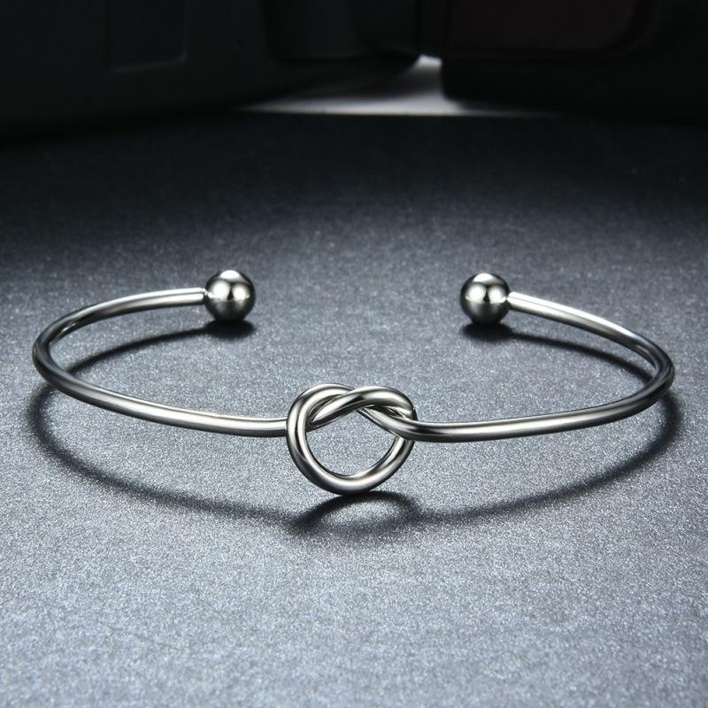 European and American love knot bracelet women DIY opening K gold and white gold hand jewelry kink