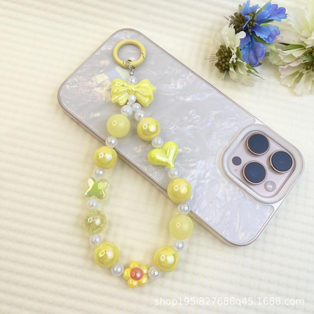 Flocking Wizard Cute Grain Mobile Phone Chain Keychain Bag Doll Pendant Accessories