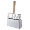Durable Wood Handle Cat Litter Scoop Long Handle Fast Sifting Kitty Metal Scooper Deep Shovel Cat Pan Scooper Indoor Use