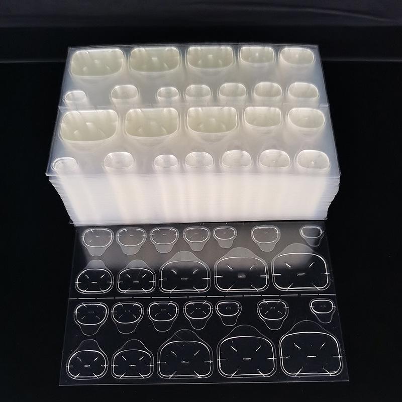 50 Sheets Double Side Adhesive Tape Glue Sticker False Nail Glue For Fake Nails Tips Clear Jelly Gel Pad Press On Nails Manicure