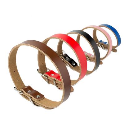 Rugged Leather Dog Collar Leather Dog Collar Dog Chain Pet Supplies