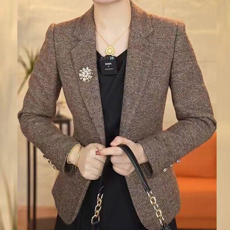Women's Autumn/Winter Stylish Petite Blazer - Versatile, Slim, and Chic