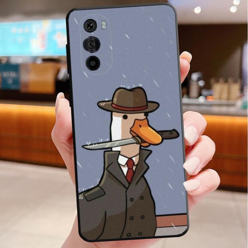 

Cartoon Cute Goose Duck Phone Case For Moto G Stylus 5G G Play G35 G45 G54 G24 G86 G04S E13 E14 E32 E32S Moto G Play 2023
