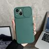 Fashion Solid Color Slide Camera Protection Soft Silicone Case For iPhone 16 15 14 Plus 13 12 11 Pro Max XS XR 7 8 Bumper Cover