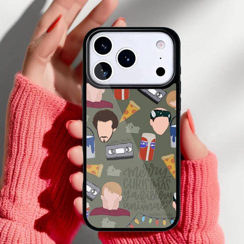 

Home Alone style Phone Case for iPhone 17 16 15 14 13 Pro Max Back Cover for 12 11 Pro Coque iPhone 16 Plus