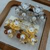 Personalized Fashion Petal Pearl Earrings Great Temperament Light Luxury Versatile Pearl Earrings Wind Sweet Earrings