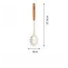 Large Beech Wood Handle Silicone Kitchen Utensils: Silicone Spatula, Spoon, and Stir-Fry Spatula Set for Non-Stick Pans