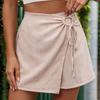 Summer Casual A-line Shorts for Foreign Trade Women's Pants Texture Summer Lace-up Skirt Pants