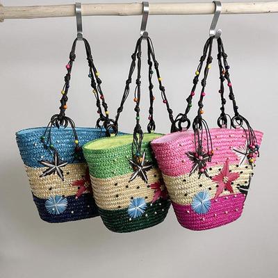 Summer Basket Straw Shoulder Bags for Women Rattan Travel Large Capacity Handmade Woven Beach Bag Female Shopper Totes Handbags MIT
