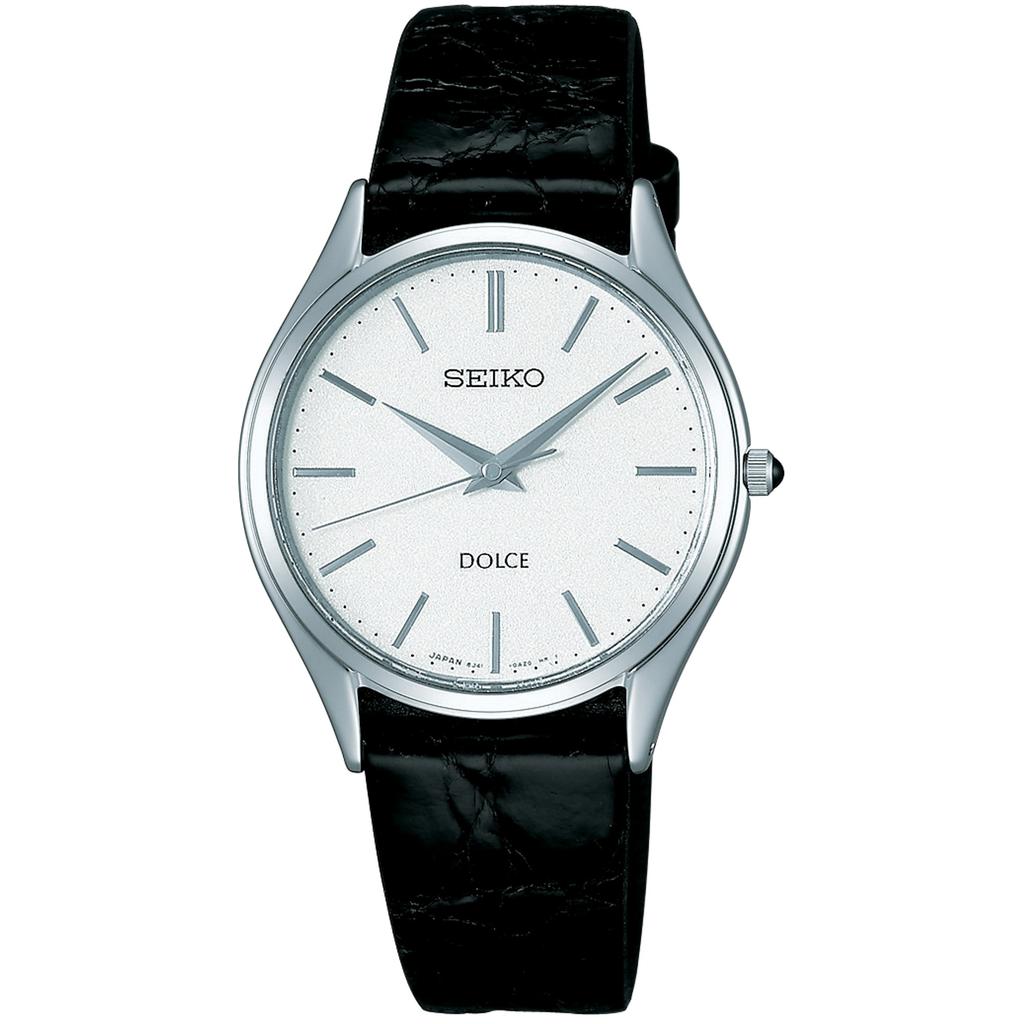 [Seiko Watch] Dolce Men's Quartz Watch, Sapphire Crystal, Anti-Reflective Coating, Black