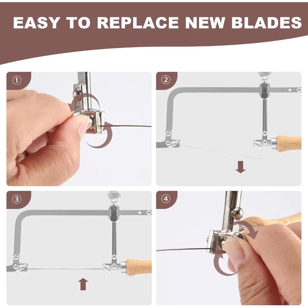 Professional Adjustable Hand Saw Mini Saw Bow with 12Pcs Blades for Wood Jewelry Tool Cutting Kit DIY Woodworking Tools