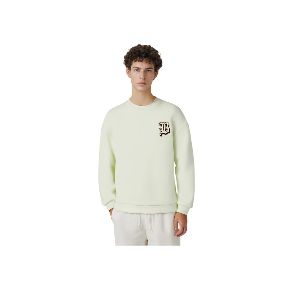 Li Ning Basketball Series Anti-Five Crew Neck Pullover Letter Print Casual Sweatshirt Men sweatshirt Soft-Water-Green AWDV031-5
